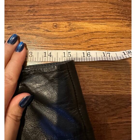 Anonymous John Carlisle Women's Lamb Leather Mini Skirt Black Sz 6 Edgy Fashion - Picture 7 of 8